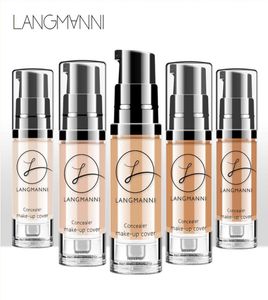 Langmanni 6 Colors Full Cover Liquid Concealer 6 мл Eye Dark Circles Cream Makeup Corrector Корректор водонепроницаемый макияж Base Cosmetic1198785