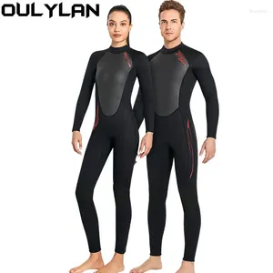 Женские купальные костюмы Олилан 3 мм неопреновый гидрокостюм мужской теплый супер эластичный с длинными рукавами.