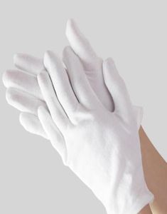 24 пары белых перчаток чистый хлопковый этикет тонкая игровая тарелка.