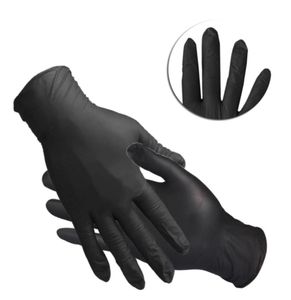 100pcslot siyah lateks tek kullanımlık nitril eldivenler işleğergitbitlehendishEdishEdished el ürünleri 4507502