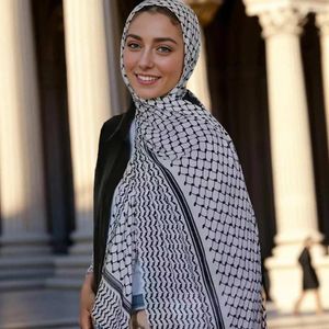 Eşarplar Kadın İslam Müslüman Eşarp Ekose Baskı Yumuşak Şifon Şalları ve Sargılar 2024 Kadın Dubai Hijabs Bandana başörtüsü