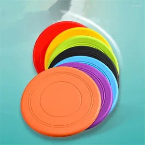 Одежда для собак Красочная силиконовая летающая тарелка для игровых дисков для кошек устойчивые к щенку.