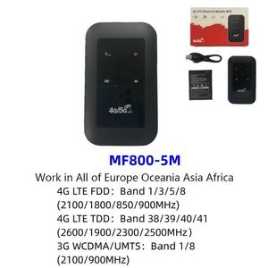 Router portatili portatile MF800 Black Mobile MIFI Car portatile WiFi può essere inserito SIM Card da 2100Mah Modello di batteria Q240513