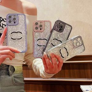 C İPhone 15 Pro MAX 14 Pro Max 13 12 11 14 Plus 15 Plus Case Tasarımcı İPhone Kılıfı Bling Köpüklü Rhinestone Pırlanta Çerçevesi Kılıf Kılıfı