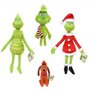 Grinch Max Steal Dog Doll Toy Toy Plush Plush Cartoon Animal Peluche Gifts для детей прибывает до Рождества