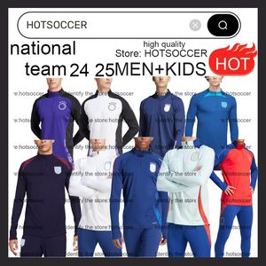 Тренировочная одежда национальной сборной на 2024-2025 годы, мужская детская форма, Италия Португалия Испания BELLINGHAM MBAPPE Германия KROOS VERRATTI TOTTI