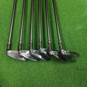 Golf Roddio Küçük Arı Golf Kulüpleri PC Siyah Yeşil Forged Yumuşak Siyah Demir Dövme Demir Seti (5 6 7 8 9 P) 6pcs Çelik veya Grafit Mil