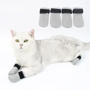 Köpek Giyim 4pcs/Set Anti Scratch Pet Cap Cap Cat Recovery Feet Koruyucu Aşınma Dirençli Ayarlanabilir Shoescats Yavru Köpekler için Kapaklar