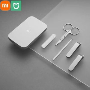 Kontrol 5 In 1 Xiaomi Mijia 420 Paslanmaz Çelik Tırnak Clippers Pedikür Bakımı Düzenleyicisi Taşınabilir Tırnak Dosyası Antisplash Depolama Kabuğu