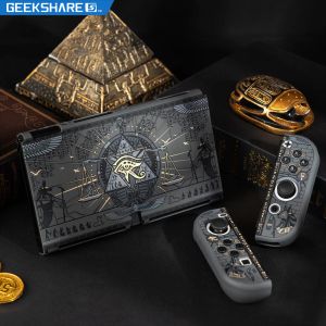 Kılıflar PC Mat Sert Ön Arka Kapak Nintendo Switch için Kristal Kabuk OLED NS Joycon Kontrolör Koruyucu Cilt Kılıfı Tam Koruyucu