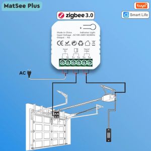 Tuka Akıllı Zigbee Garaj Kapı Açıcı Denetleyici Sensör Uygulama Desteği Alexa Google Home Zigbee2MQTT Ağ Geçidi Gerekli