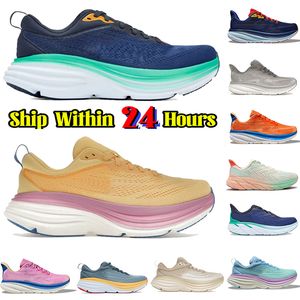 Clifton 9 Tasarımcı Koşu Ayakkabıları Erkek Kadınlar Bondi 8 Sneakers Bir Kadın Antrasit Yürüyüş Ayakkabı Nefes Alabilir Erkek Basketbol Spor Dış Mekan Spor Eğitmenleri Boyut 36-45
