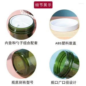 Depolama Şişeleri Yuxi Enjeksiyon Kalıp Kalın Duvar Koyu Yeşil 120g 150g 200g Yüz Maske Şişesi Plastik