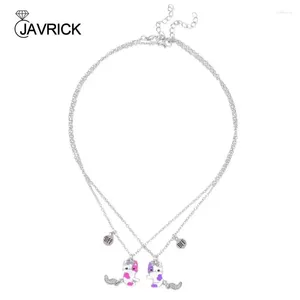 Ожерелья с подвесками, 2 шт./компл., ожерелье с английской буквой, цепочка на ключицу, ювелирный подарок для дружбы