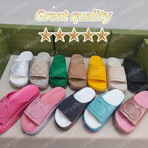 Tasarımcı Ayakkabı Yeni Stil Terlik Sandal Slayt Makarna Kalın Alt Alt Slip Slip Yumuşak Alt Moda G Ev Terlik Kadınlar Plaj Flip-Flops Ins Dondurma Kalın Sole