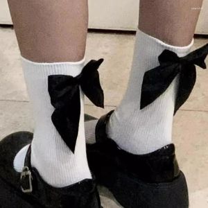 Kadın Çorap JK Yay Bahar Beyaz Japon Sevimli Kawaii Harajuku Tatlı Stil Lolita Bowknot Kadın Kısa Mürettebat Kız Hediye SOKS