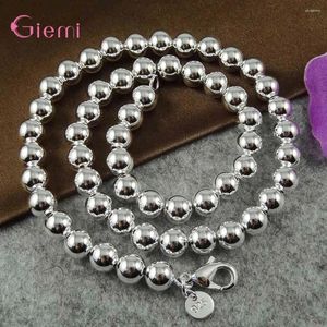 Цепочки, модное ожерелье из бисера в китайской культуре для женщин/мужчин, ювелирные изделия из стерлингового серебра 925 пробы, колье, подарки на годовщину вечеринки