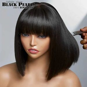 Синтетические парики черная жемчужная смесь цвет короткий подстриг прямой волосы париканский парик для волос remy mom