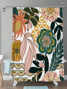 Duş Perdeleri Bohem Çiçek Baskı Perdesi İskandinav tarzı Çocuk Banyosu Mutfak Mutfak Su Geçirmez Banheiro