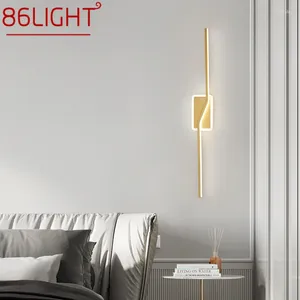 Duvar lambaları 86 ışık çağdaş altın pirinç lamba LED 3 renk Yatak Oturma Odası Dekor için Işık Yanında Yaratıcı Tasarım