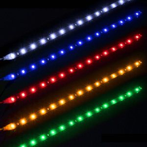 Dekoratif Işıklar Toptan Araba Esnek LED Strip Su Geçirmez 12v 30cm 15SMD Gündüz Çalışan Işık Drl Damla Teslimat Otomobilleri Motor Othmb
