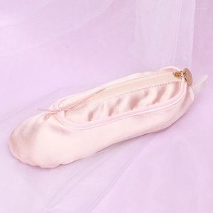 Коробки для хранения карандашей, дорожная косметичка для девочек, розовая балетная танцевальная обувь, стильная косметичка, подходит для хранения и