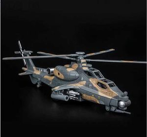 Uçak Modle Yüksek Imülasyon Silahlı Helikopter Modeli 1 32 Alaşım geri çekilmiş Uçak Modeli Müzikal Yanıp Sönen Metal Diecast Ücretsiz Kargo YQ240401