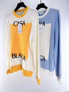 Casa Blanca Örgü Sweaters Kazablanka Takipleri Fashtion Shirt Şortları Takipler Erkek Gömlek Kadın Tişört S S F M L XL 2024 YENİ Stil Erkek Tasarımcı Grafik