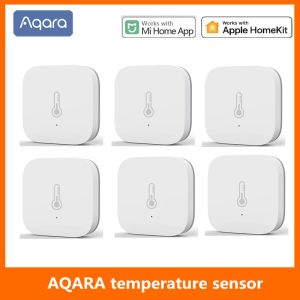 Controle aqara inteligente sensor de temperatura ambiente umidade sensor pressão ar controle via xiaomi mijia mi casa app conexão zigbee