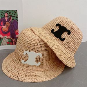 Hasır Şapka Tasarımcı Kova Şapkası Moda Yaz Sunhat Plaj Güneş Şapkası Erkek Kadınlar Geniş Kötü Şapkalar Rafya Cap Marka Açık Güneş Uzak