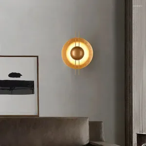 Настенный светильник золотого металла в стиле арт-деко, светильники для фойе, зала, спальни, креативные, 3000K/5000K, 110-240V