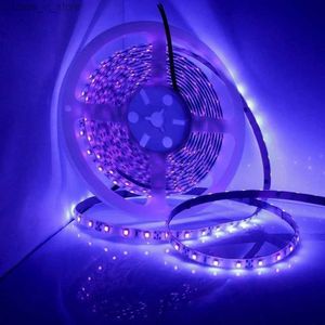 LED dizeleri UV LED Strip Ultraviyole 395-405nm 12V Siyah Işık 5050 2835 SMD 60led/m 120led/m Bant DJ Floresan Partisi 5M YQ240401