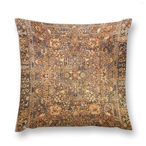 Cuscino antico tappeto persiano Kirman con stampa federe letto S divano