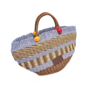 Designer cesta saco de palha tecido bolsa sacolas travesseiro saco aberto praia bolsa senhoras verão saco de compras de alta qualidade designer personalizar saco oco para fora saco