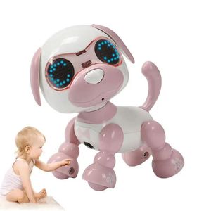 Robot Pet Dog Talk Toy İnteraktif Akıllı Akıllı Yoksu Elektronik LED Göz Ses Kayıt Söyleme Uyku Çocukları Hediye 240321