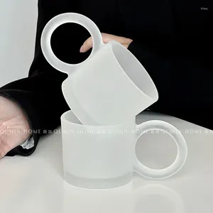 Tazze Cucina Semplicità Vetro glassato Orecchie grandi Design Senso Tazza d'acqua Caffè Contenitore per birra Bicchieri Per preparare il tè