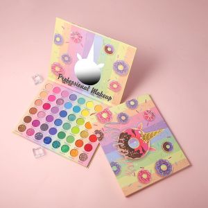 Gölge Donut Sevimli Desen 48 Renkli İnci Mat Büyük Plaka Neon Metalik Göz Farı Plaka Palet Set Kiti