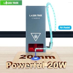 LT-4LDS-V2 20W CNC Gravür Kesme DIY Aracı için Hava Assistl Mavi Işık Modülü ile Optik Güç Lazer Kafası