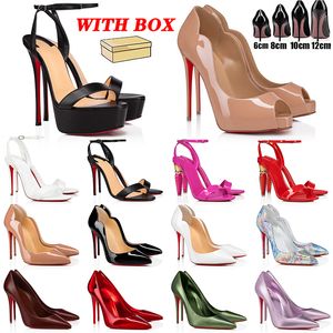 Red Bottoms Heels Christians Louboutins Womens High Heels Com Caixa Luxo Sola Vermelha Salto Alto Vermelho Bottoms Vestido Sapatos Mulheres Designer Sexy Pointed 【code ：L】