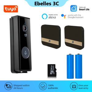 Lens Tuya Smart Home Video Video Doorled 1080p HD Wireless Wi -Fi Bell Phone Thone Call Audio Intercom для Alexa Google Camera