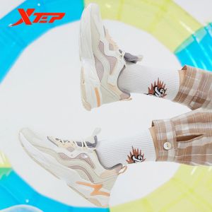 BOOTS XTEP 48 ° Kadınlar Sıradan Ayakkabı Moda Karışık Renkler Platform Sneaker Rahat Nefes Alabilir Kadın Spor Ayakkabıları 878318320021