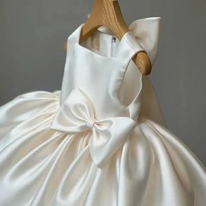 Çocuk prenses elbise 12m-8y kız bebek çiçek çocuk giyim kızlar ilk doğum günü akşam elbise beyaz elbise 240402