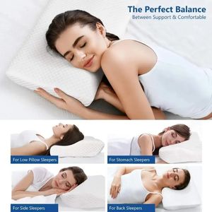 Memória Algodão travesseiro Pillow Protecção do pescoço coluna travesseiro lombar de pescoço Pillow para almofadas ortopédicas para dormir para travesseiro de pescoço de cama