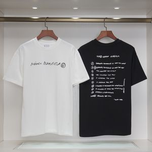 Yaz Erkek Pamuk T-Shirts Margiela Stüdyoları Gömlek Tasarımcısı Marka Özel Baskı Logosu Margiela Paris Leisure Sports Big Boyut Erkek Kısa Kol Üstleri S-2XL