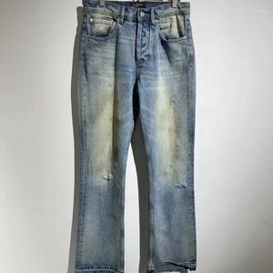 Jeans masculinos 2024ss ERD Micro Flared Design Vintage Sweatpants Calças Calças Calças Y2K Streetwear Roupas Techwear Roupas