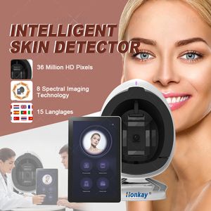 La più recente macchina per l'analisi della pelle dello scanner facciale con specchio magico Fotocamera digitale 3D AI Analizzatore intelligente della pelle del viso Uso del salone SPA