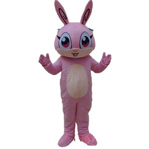 Cadılar Bayramı Pembe Tavşan Maskot Kostümü Fursuit Cadılar Bayramı Takım Kostümleri Büyük ölçekli sahne olayları için en iyi kalite
