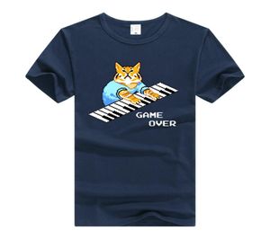 Футболка Teewining Keyboard Cat Футболка It Crowd Roy Мужчины Женщины Футболка Уличная футболка Piano Cat Game Over J1906123533135