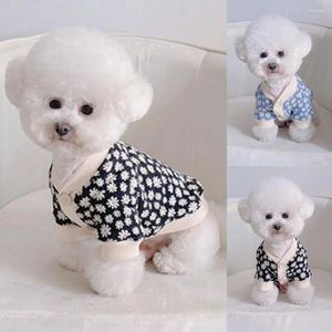 Köpek Giyim Dayanıklı Pet Ceket Hafif ila cilt iyi dikilmiş yumuşak doku çiçek ceket kostüm dış giyim kolay giyme