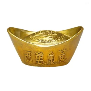 Dekoratif figürinler servet ingot Çin dekorasyon feng shui yuan ingots altın bao heykel heykel para şansı altın şanslı ev dekor